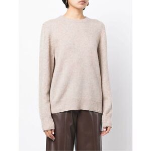 Helmut Lang Wool Long Sleeve Jumper Sweater in Dove Beige Size S